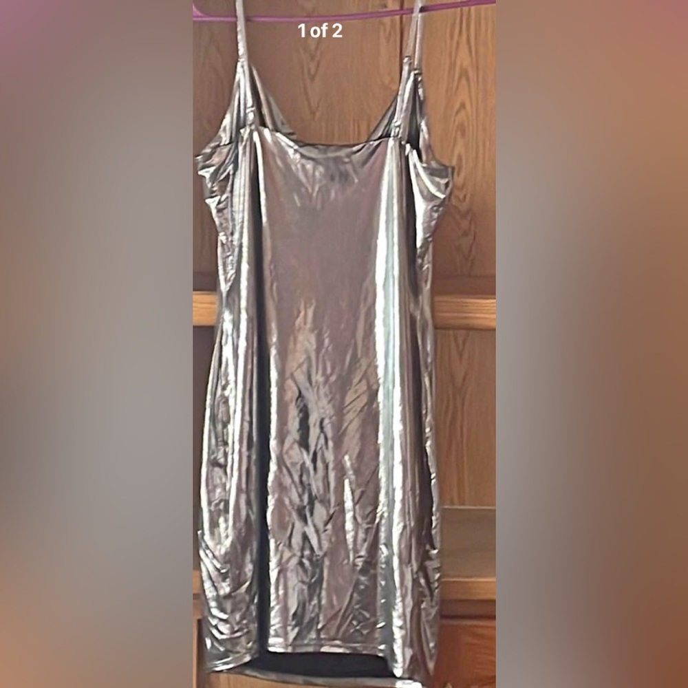 SOLD!! Silver Strappy Dress Size L